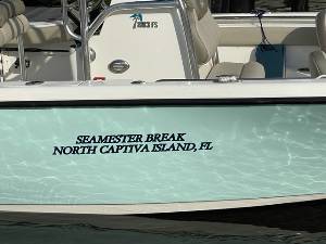 2022 Key West FS203 Boat name Lettering from Bennie W, FL